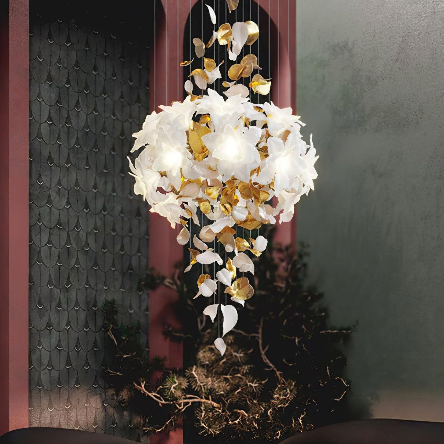 Flying Flowers Fluttering Chandelier