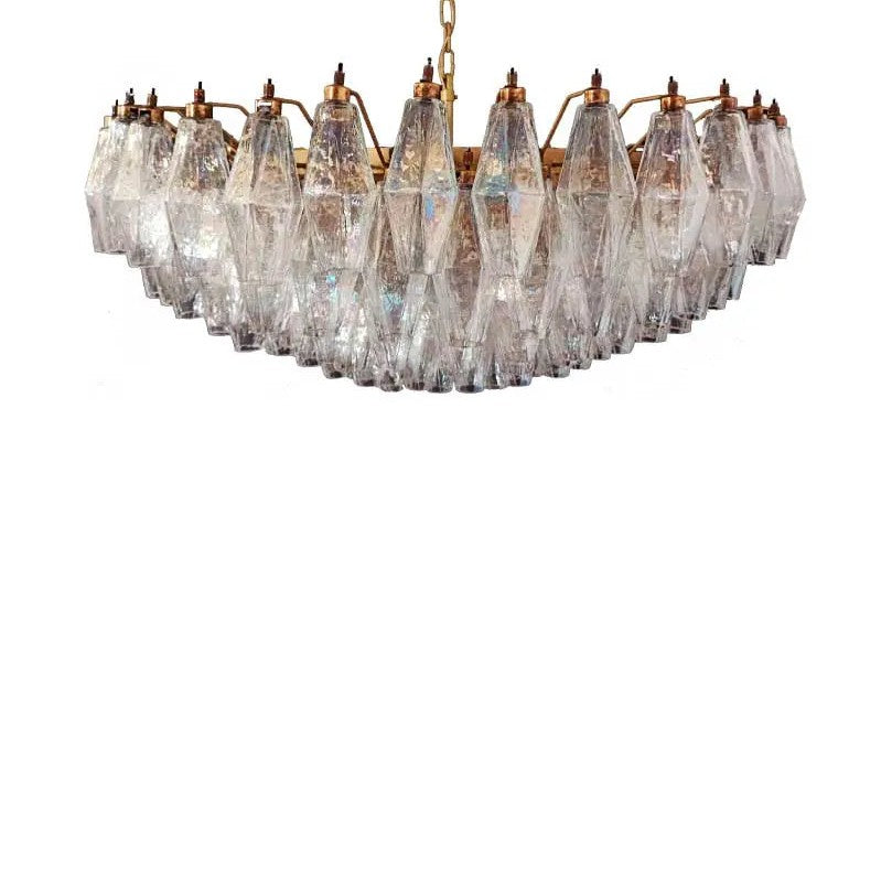 Murano Chandelier – Poliedri – 185 glass – Iridescent