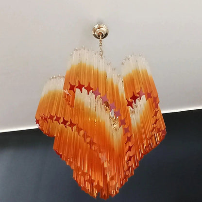 Murano Chandelier – Viennetta – 114 prisms – Amber