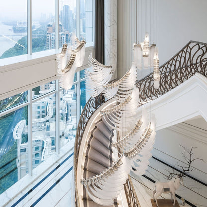 Bird Feather Wings LED Chandelier
