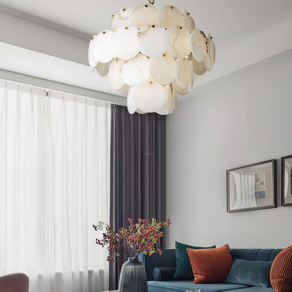 Alabaster Shell Brass Chandelier with 2/3/4/5/6 layer