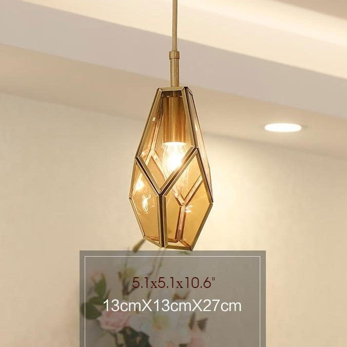 Deniselamp® Gold Art Deco Diamond Pendant Lamp & Chandelier