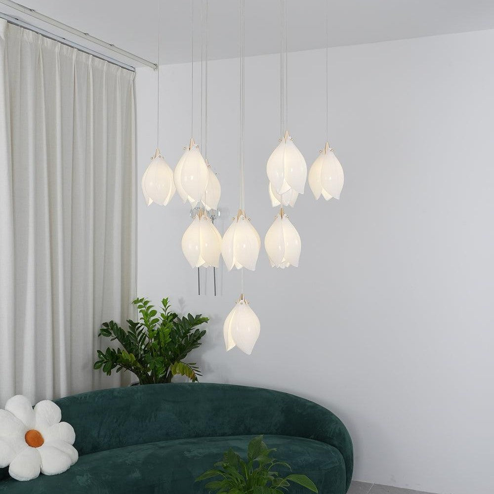 Galaxy Celeste Flora Crystal Spiral Chandelier