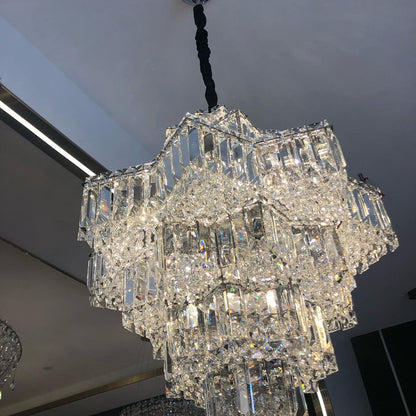 Fashion Star Shaped Chandelier Crystal Ceiling Light Fixture For Small Living Room/ Bedroom