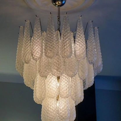 Murano Chandelier – Drop – 52 glasses – Transparent