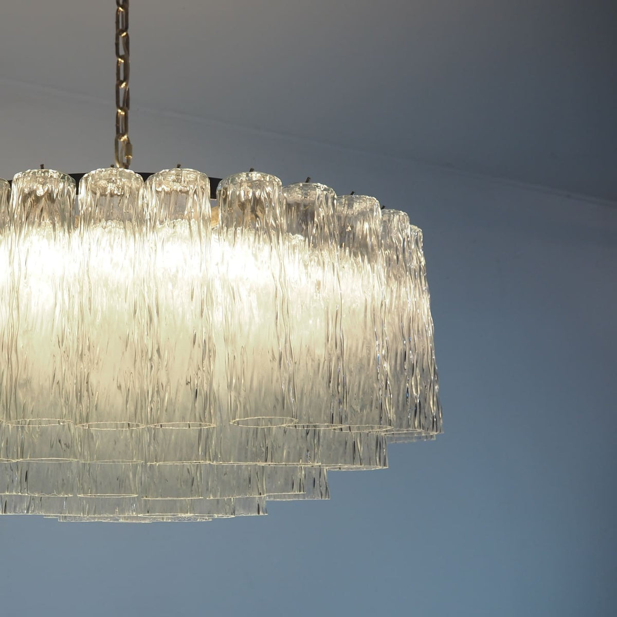 Murano Chandelier – 101 Tuber – Textured – Transparent