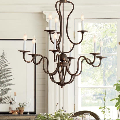 Gothic Bonita Grand 12 Light Chandelier 42'' - Silver