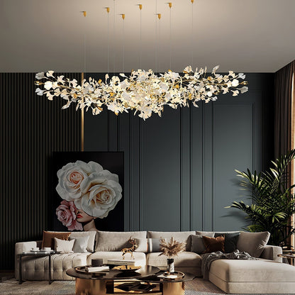 Gingko Ceramic Branch Chandelier Z