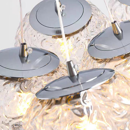 Affordable Nordic Art Water Pattern Glass Bubble Pendant Chandelier for Living/Dining Room/Bedroom