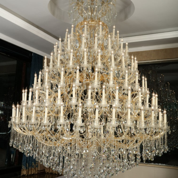 Extra Large Multi-tiered Candle Light  Crystal Chandelier for Hotel/Restaurant