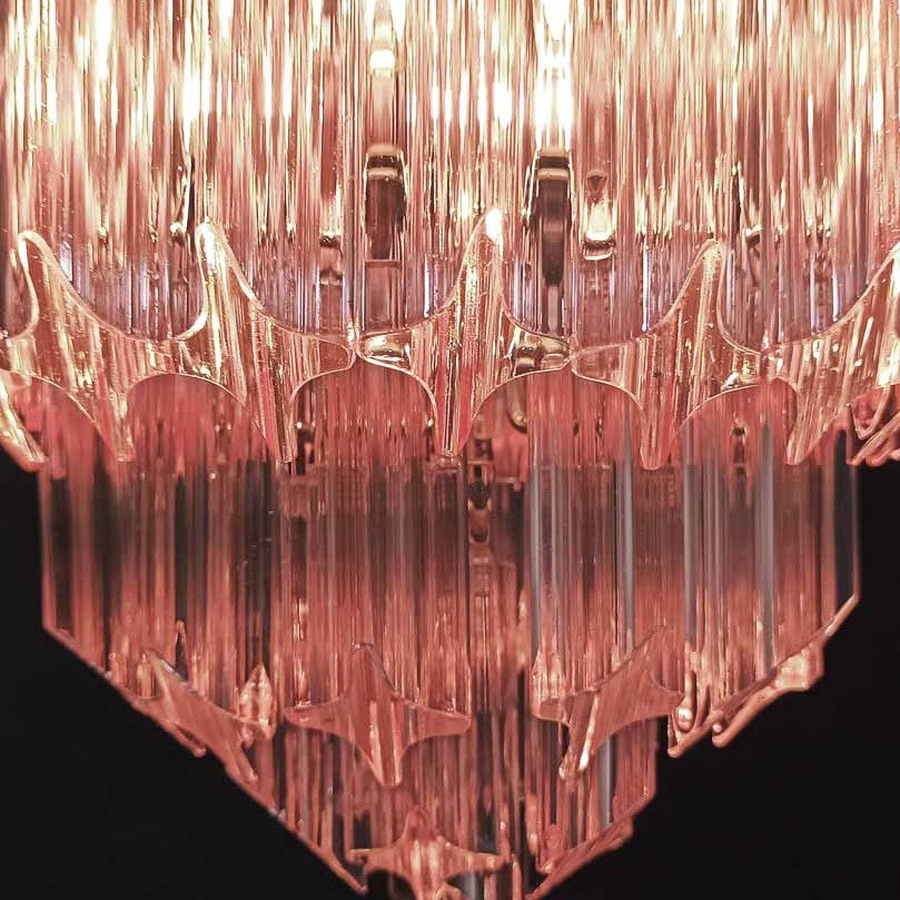 Murano Chandelier – 112 prisms – Pink