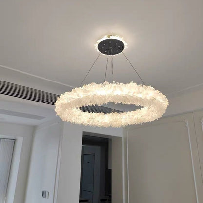 Modern Round/Oval/Linear/Square Natural Crystal Chandelier