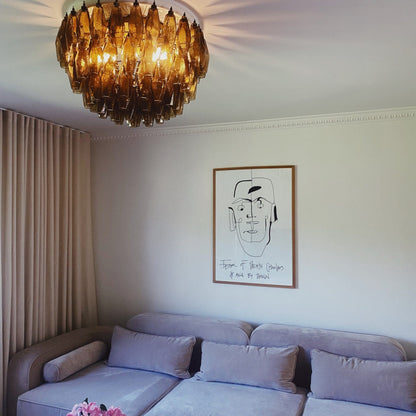 Murano Chandelier – Poliedri – 84 glasses