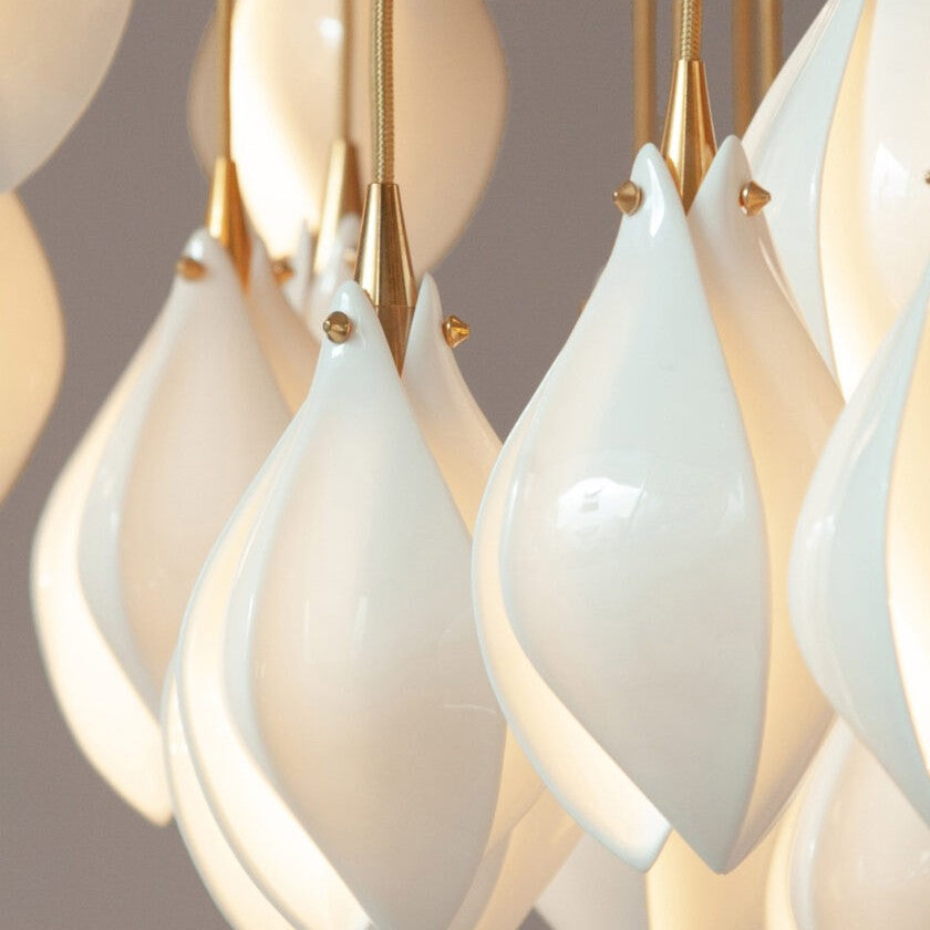 JC Magnolia Blossom Ceramic Pendant Chandelier