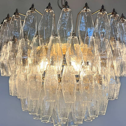 Murano Chandelier – Poliedri – 111 glass – Transparent