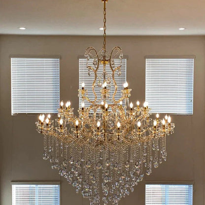 Classic Modern Multi-layers Crystal Chandelier for Staircase/Foyer/Villa
