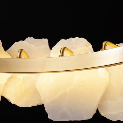 JC Tiered Circular Alabaster Chandelier