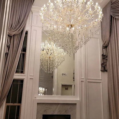 Classic Modern Multi-layers Crystal Chandelier for Staircase/Foyer/Villa