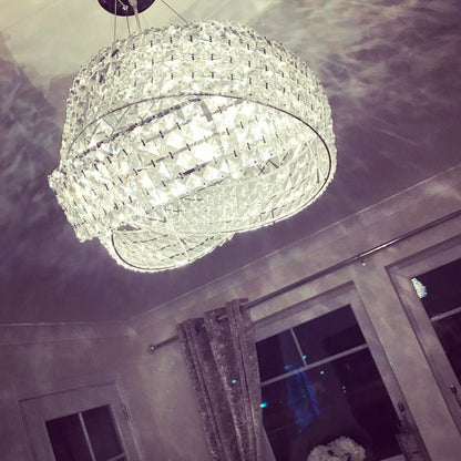 2023 New Crystal Chandelier with Chrome Iron Frame