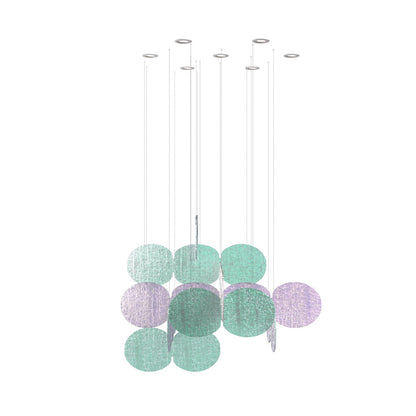 Clouds Iridescent Disc Chandelier