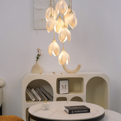 Galaxy Celeste Flora Crystal Spiral Chandelier