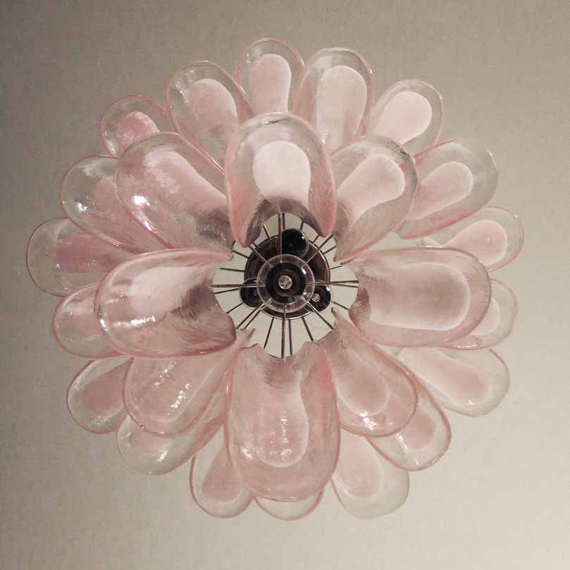 Murano Chandelier – 26 petals – Pink