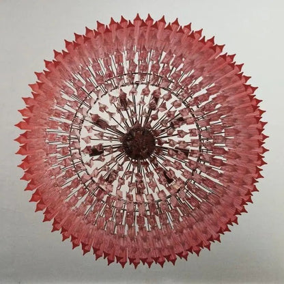 Murano Chandelier – Triedri – 391 prisms – Pink