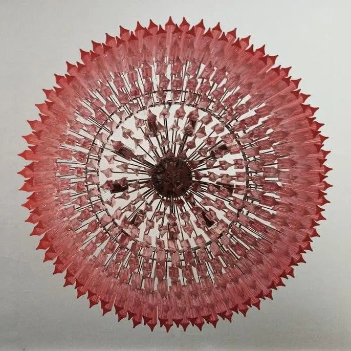 Murano Chandelier – Triedri – 391 prisms – Pink