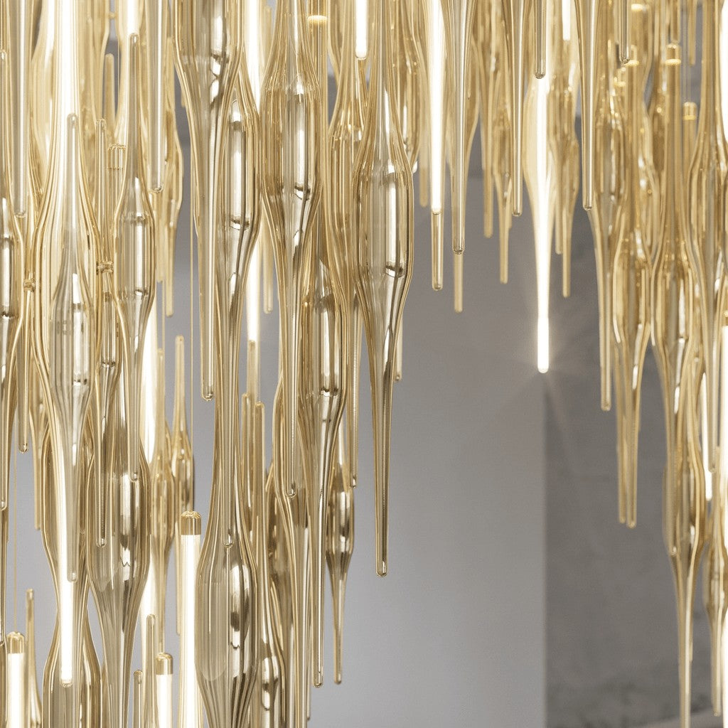 Vitara Meteor Shower Crystal Spiral Chandelier