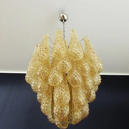 Murano Chandelier – Drop – 41 glasses – Amber