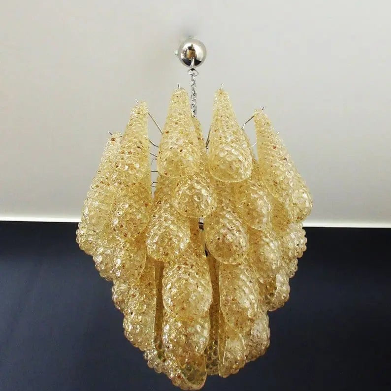 Murano Chandelier – Drop – 41 glasses – Amber