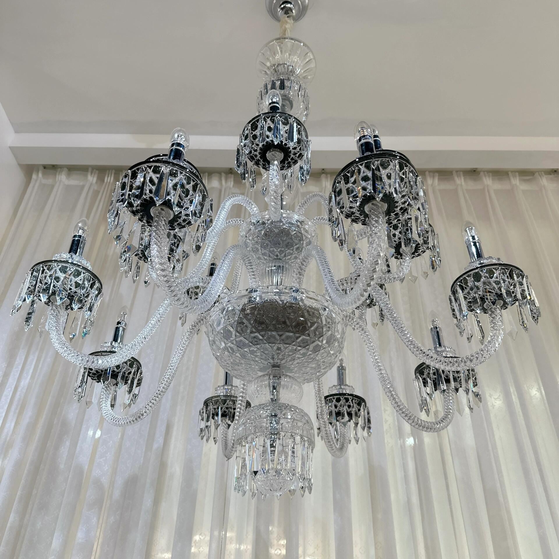 Elegant Crystal Chandelier in Italian Style for Bedroom and Living Room