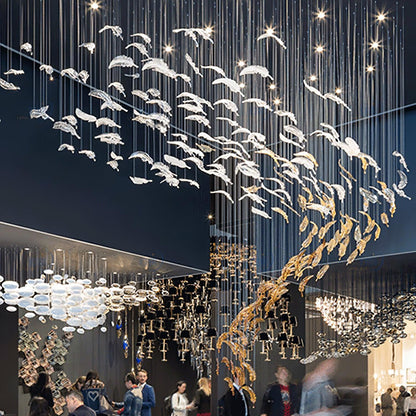 Glass Feathers Chandelier