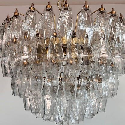 Murano Chandelier – Poliedri – 111 glass – Transparent