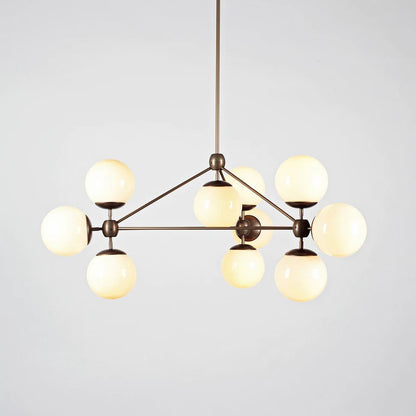 Modo Chandelier 37" - 3 Sided, 10 Globes