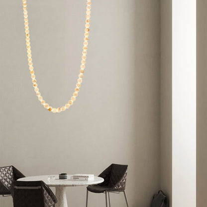 Modern LED Natural Alabaster Globes Beads Hanging Chandelier Indoor Lighting Fixture