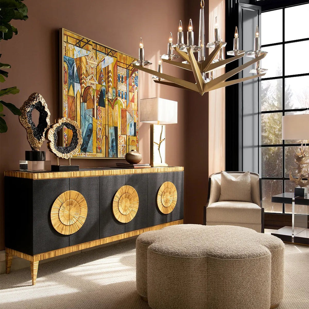 Antares Natural Brass Chandelier 48"D