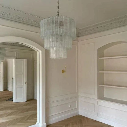 Modern Art Design 3/4/5/7-Tier Hand-blown Glass Tiered Chandelier