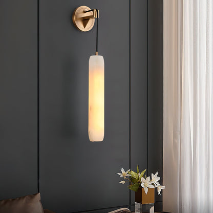 Wrenna Alabaster Flute Wall Lamp