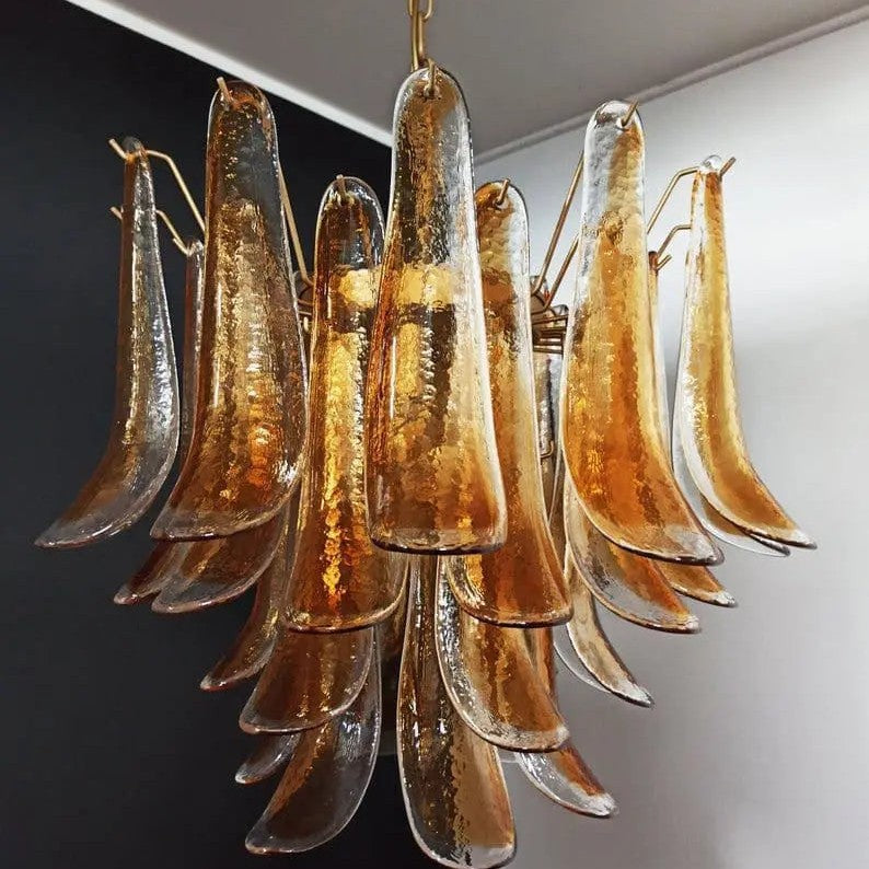 Murano Chandelier – 36 petals – Amber