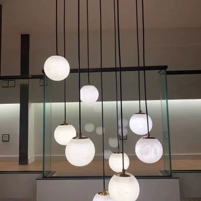 Alabaster Global Wavy Chandelier