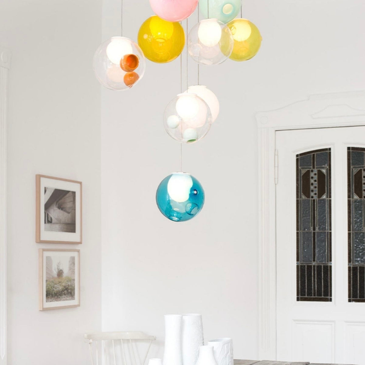 Post Modern Gradient Colorful Ball Pendant Chandelier