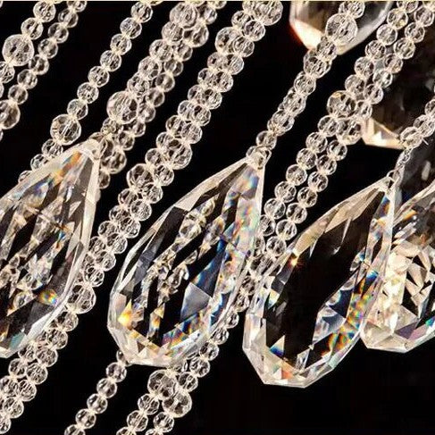 Oversized Modern Cascade Spiral Crystal Staircase Chandelier For Duplex Building