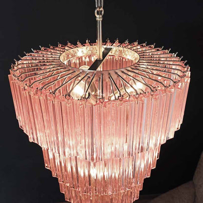 Murano Chandelier – 112 prisms – Pink