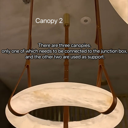 Theseus Alabaster Lorry Oslo Art Chandelier 8 Size