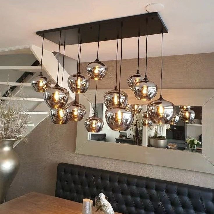 Modern Smoke Gray Glass Lamp Designer Chandelier for Cafe/Kitchen Island/Dining Room Style B