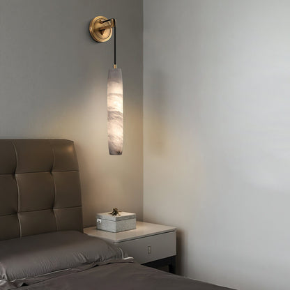 Wrenna Alabaster Flute Wall Lamp