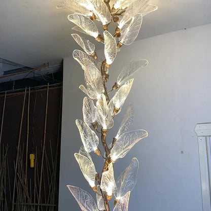Creative Bionic Resin Leaves Chandelier for Living Room/Dining Room/Staircase