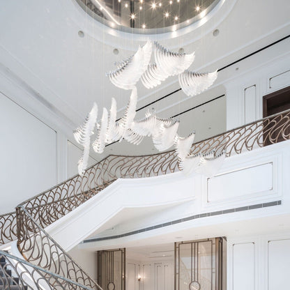 Bird Feather Wings LED Chandelier