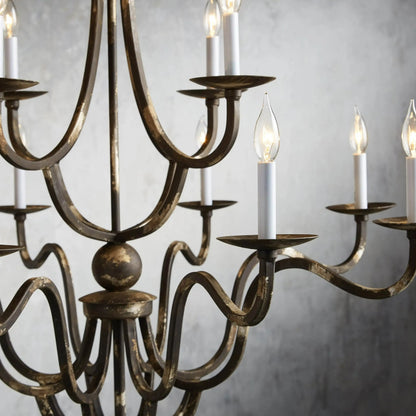 Gothic Bonita Grand 12 Light Chandelier 42'' - Silver
